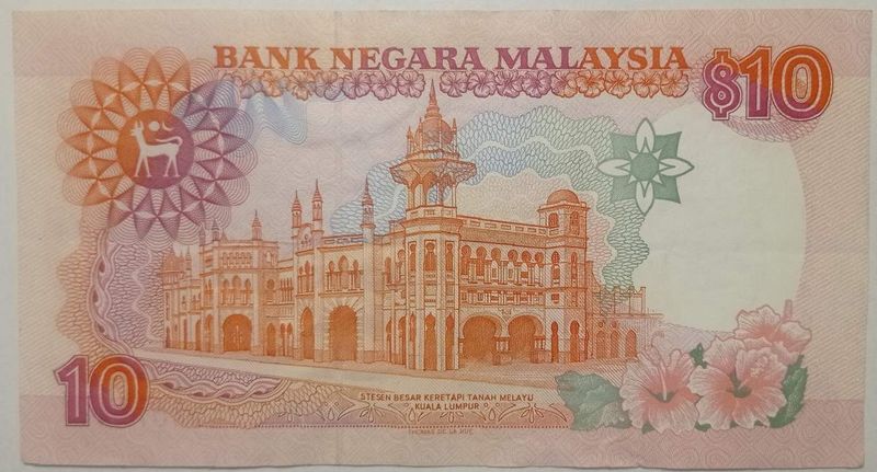 Malajzia 10 ringgit 1989 VF