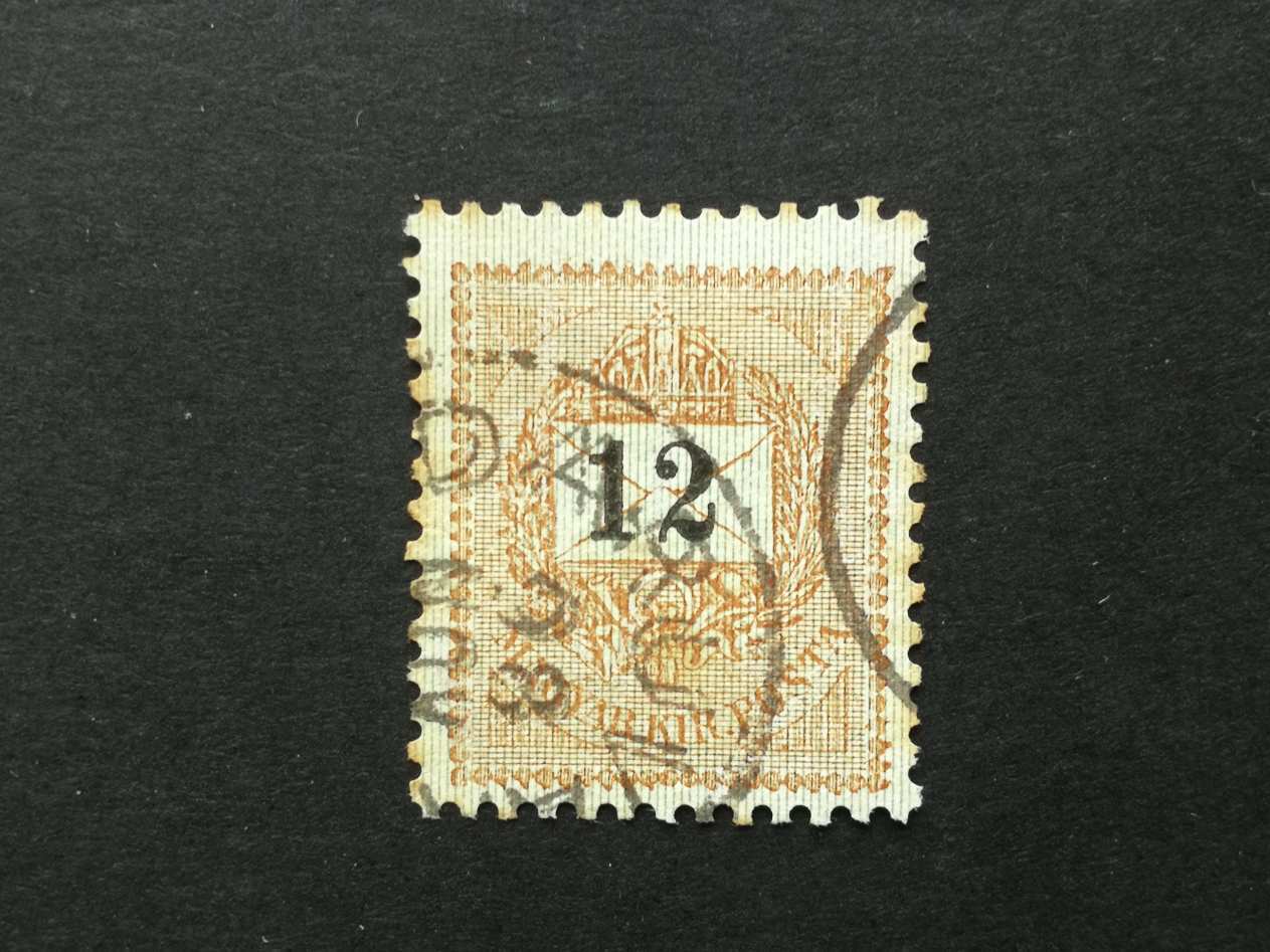 Magyarország 1898 Feketeszámú 12kr.  DARUVÁR I