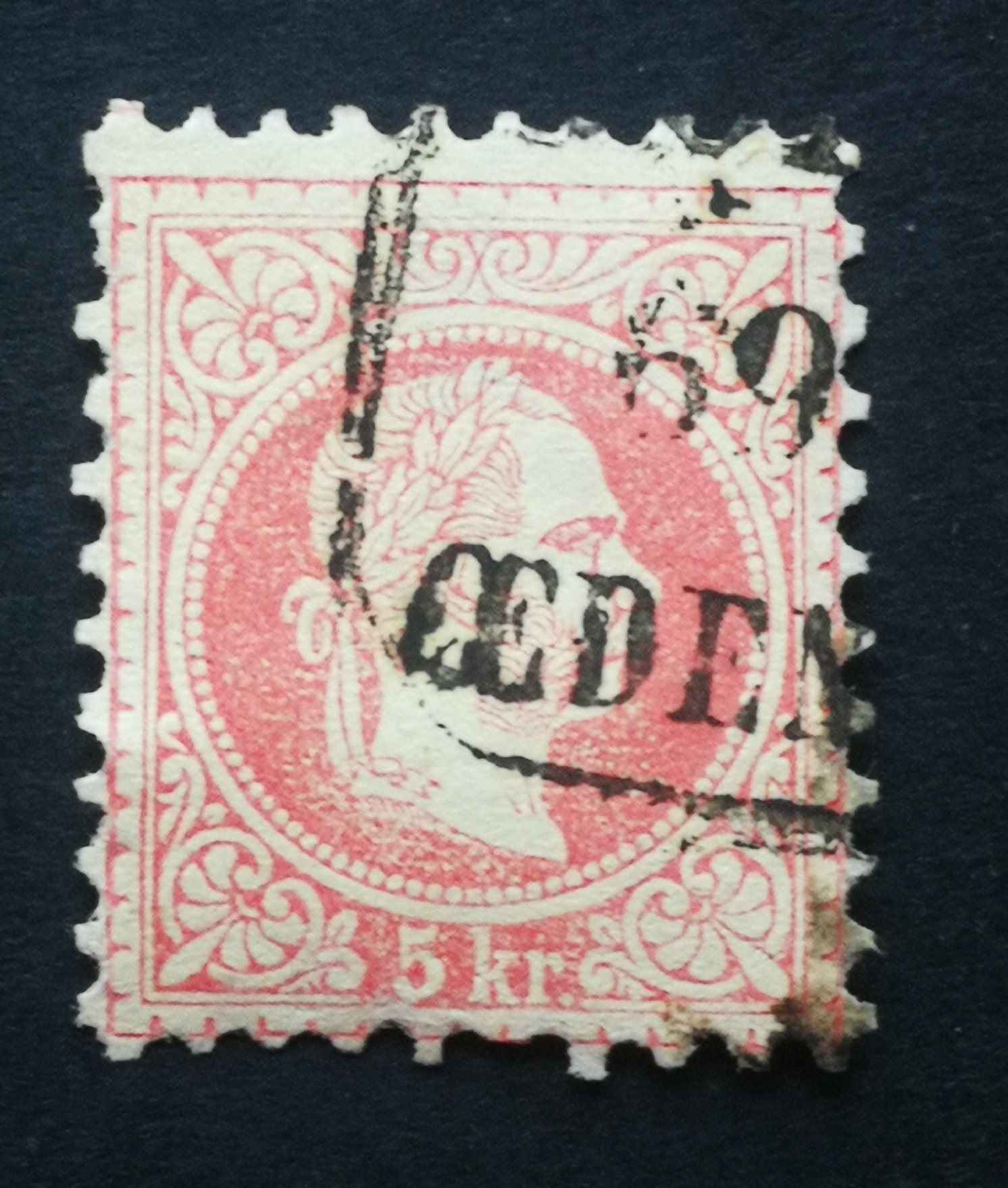 Magyarország 1867 Könyvnyomat 5 kr (SOPRON) / OEDEN(BURG) B3.16 Gudlin 50 G3