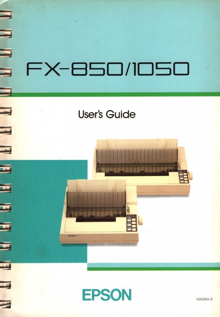 Epson FX-850/1050 User's Guide