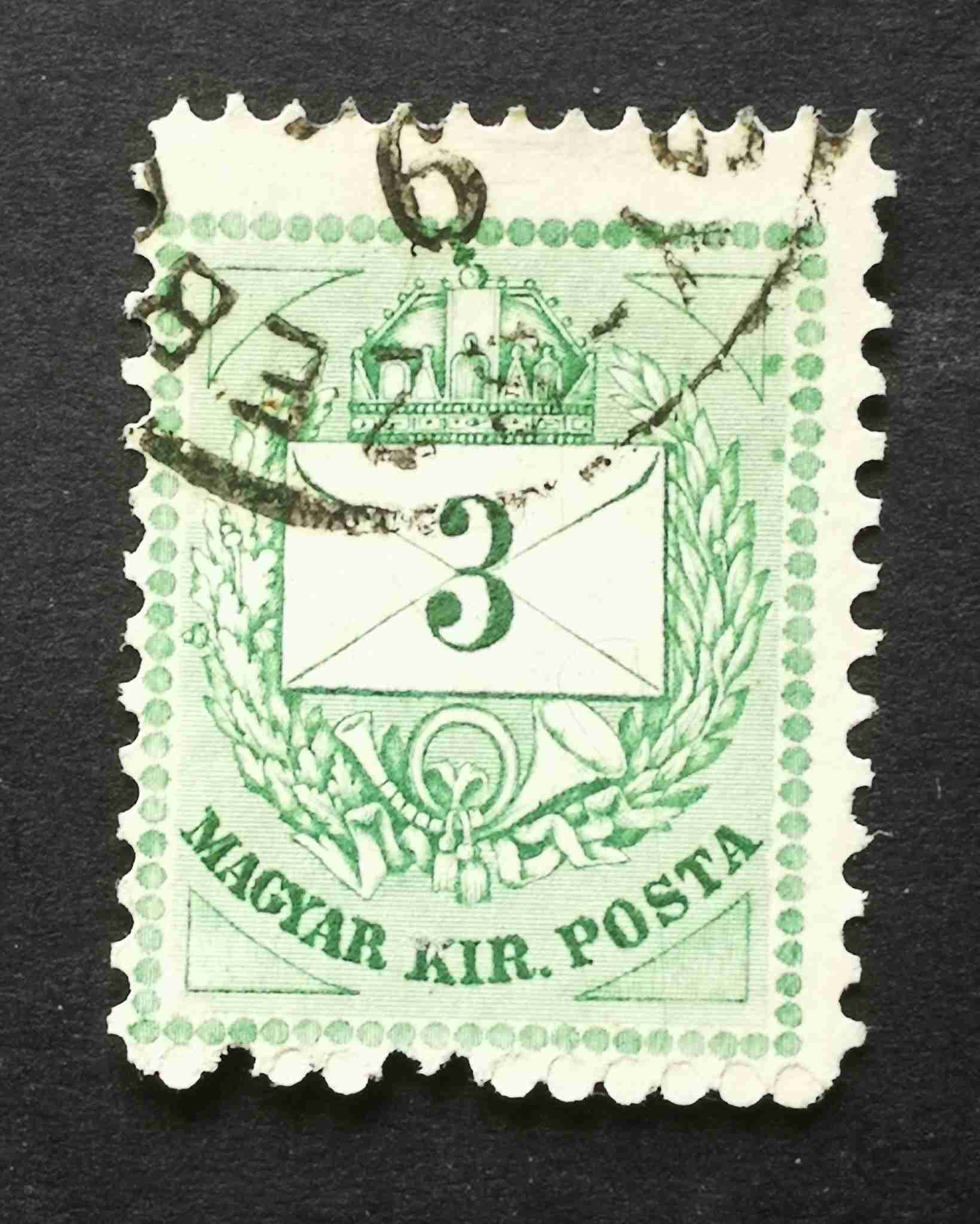 Magyarország 1874 Színesszámú krajcáros 3 Kr C 13: 11 1/2 (NA)GY-SZEB(EN) H