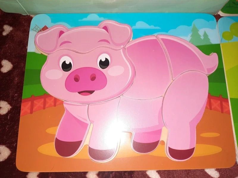 3db-os állatos baba puzzle