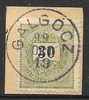 1899.OCT. 19. .30  kr kivágáson  GALGÓCZ    ( GUDLIN   25 PONT )