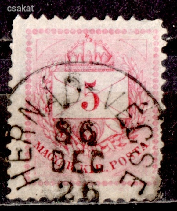 1898 színesszámú krajcáros HERNÁD-VÉCSE bélyegzés Abaúj-Torna Gudlin E3.20 / 100 pont (c91)
