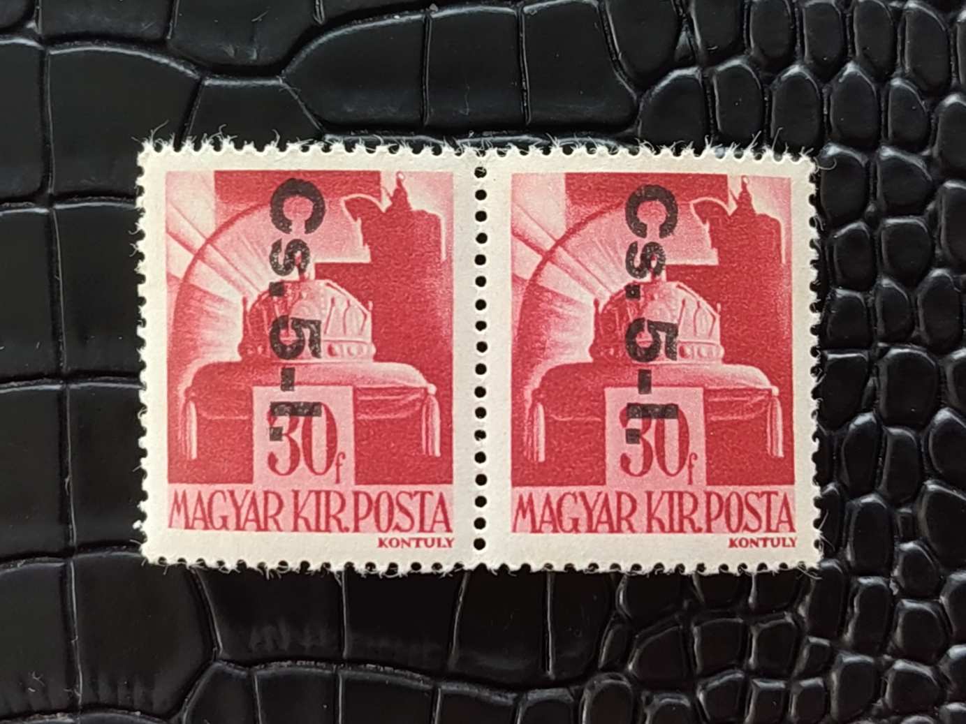 1946. Magyar Bélyeg Betűs I. kiadás (904) Cs. 5 - I./30f dupla