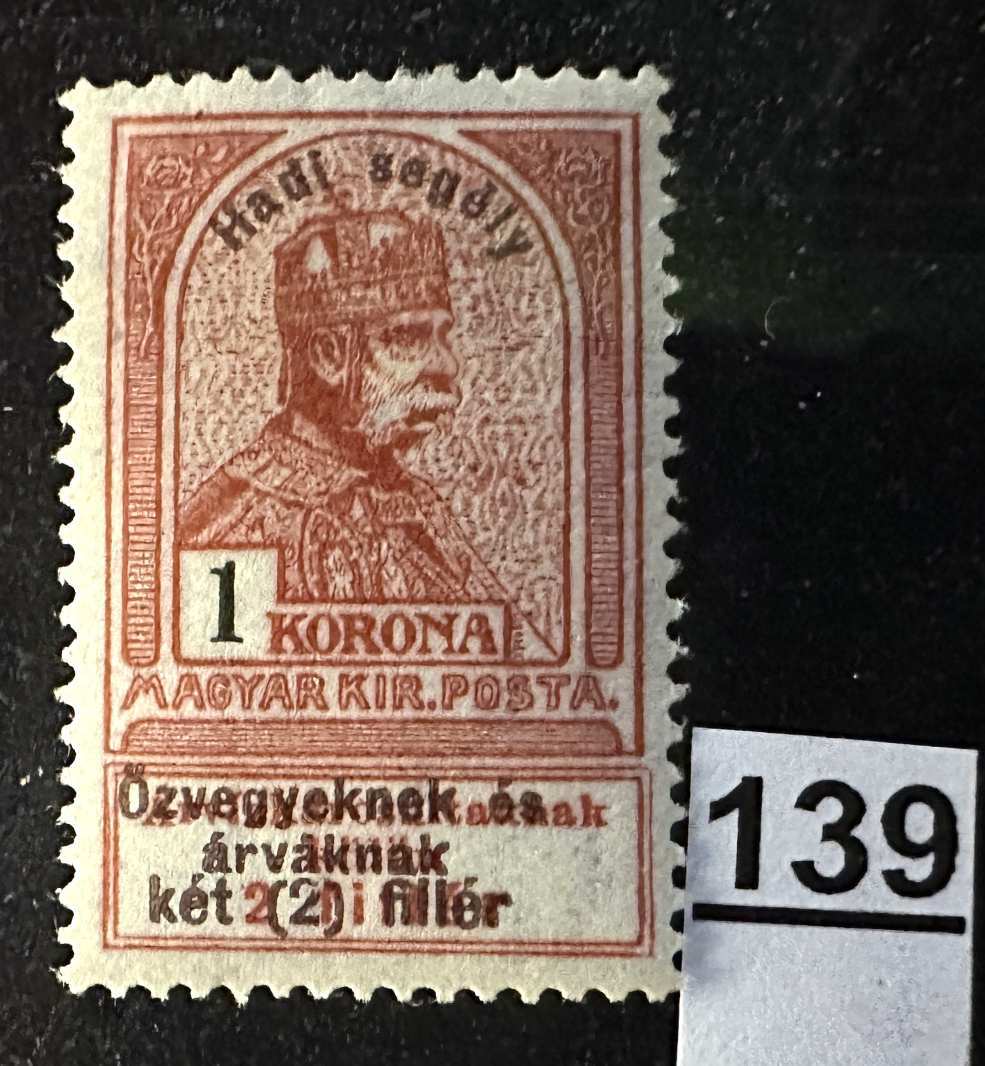 1914 HADISEGÉLY 1KR. BÉLYEG POSTATISZTA *  MBK 19,000FT