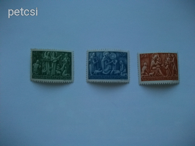 magyar bélyeg / bélyegsor karácsony 1943 1