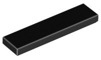 Lego Tile 1 x 4, Black