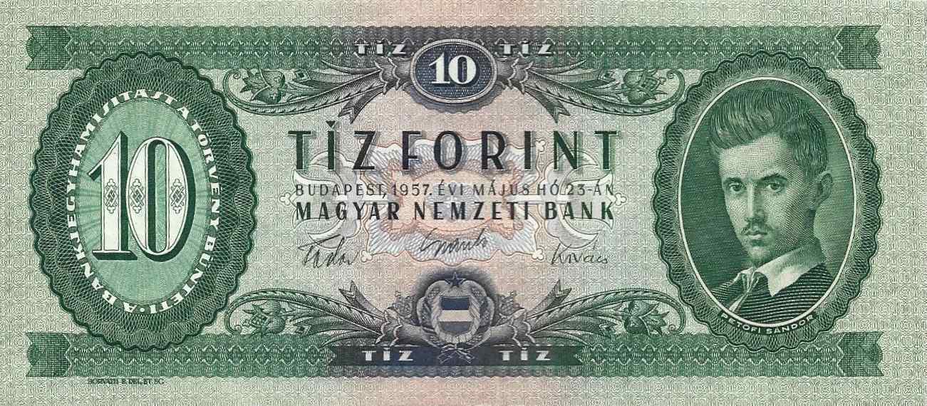 10 forint 1957 4. aUNC