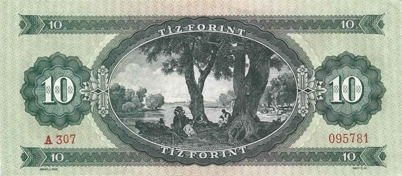 10 forint 1957 4. aUNC