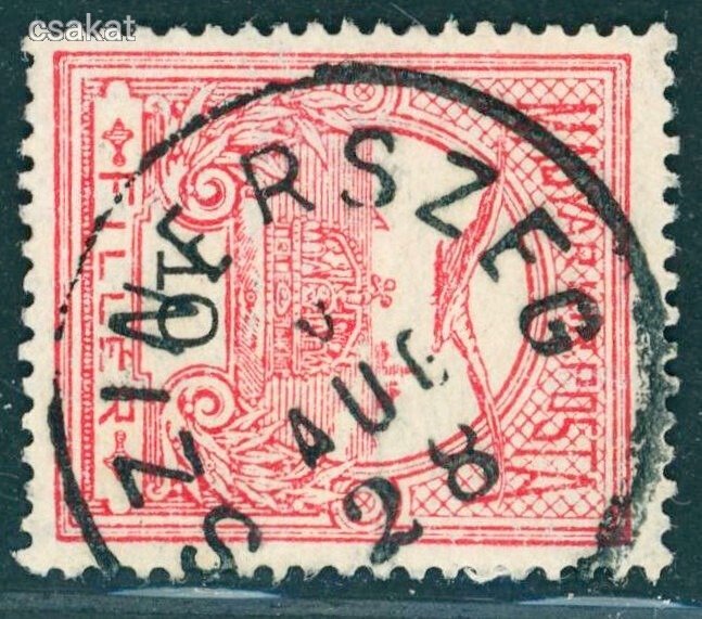 1906 turul SZINÉRSZEG bélyegzés Temes Romania Gudlin E3.20 / 40p (d87)