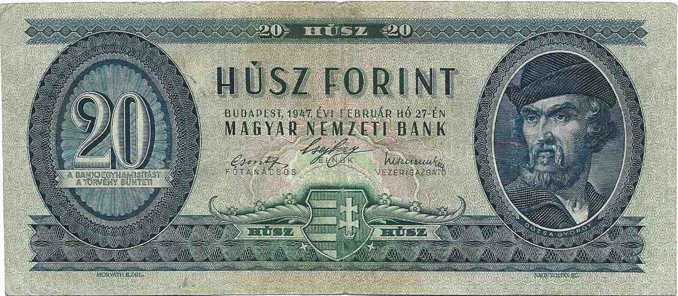 20 forint 1947 3.