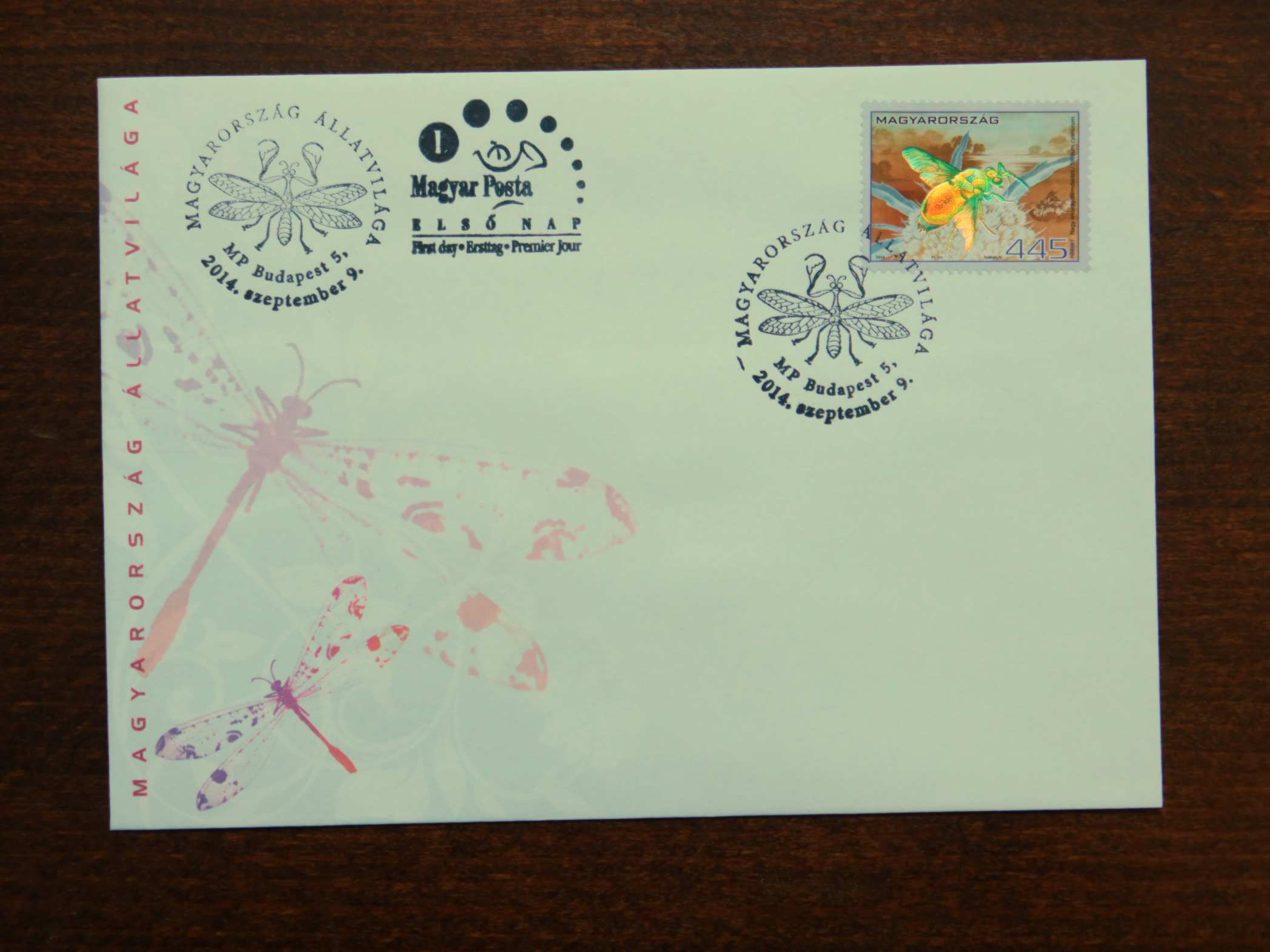 FDC szett: 2014. Magyarország állatvilága (VIII.) - Ragadozó rovarok bélyegsor 4 borítékon
