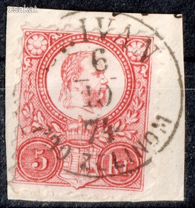 1871 réznyomat SV.IVAN / POD ZELINOM bélyegzés Horvátország Croatia Gudlin E3.51 / 300p (d08)