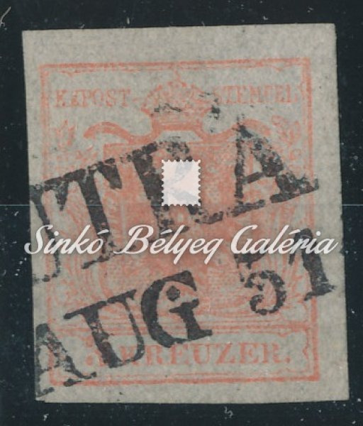 1850. Könyvnyomat 3kr, NEUTRA