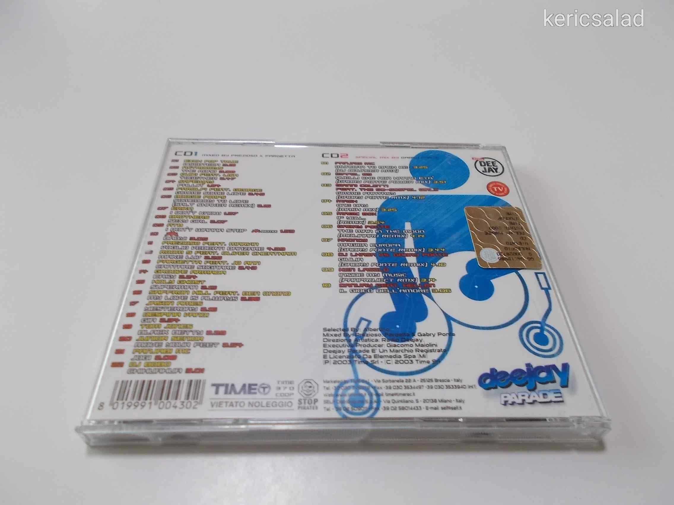 Deejay Parade Estate 2003 DUPLA cd 2003