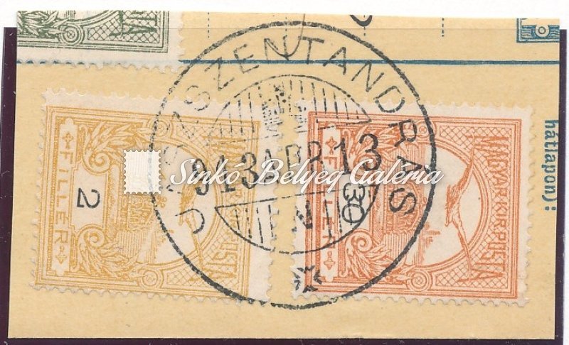 1909. Turul 2+30f, JÁSZSZENTANDRÁS