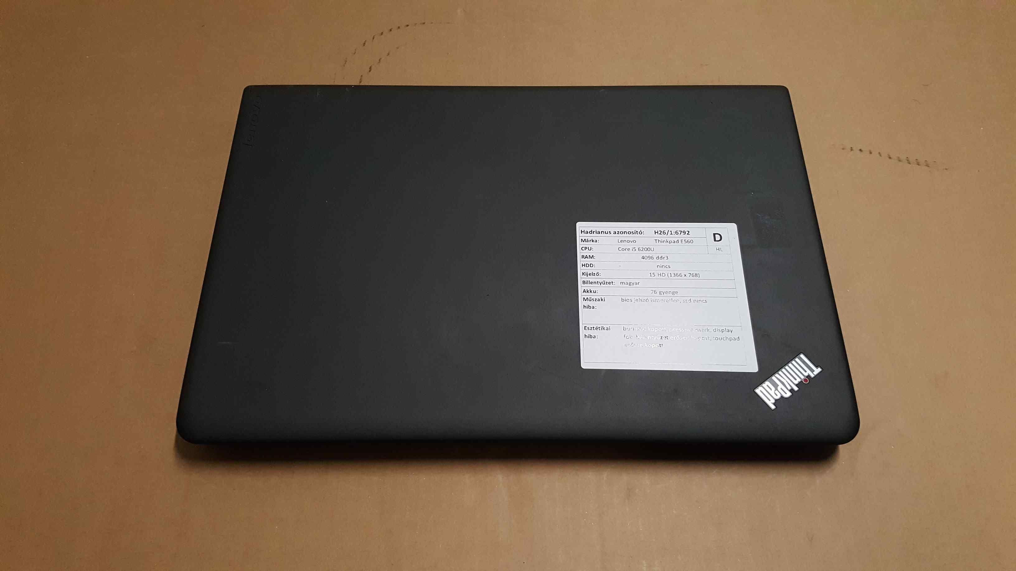 Lenovo Thinkpad E560