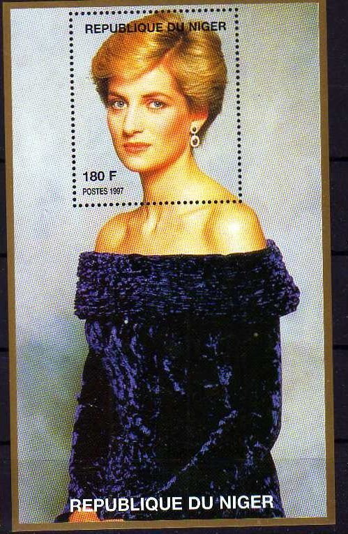 Niger Lady Diana  Postatiszta Blokk