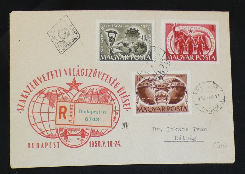 Elsőnapi boriték- - szakszervezeti világszövetség 1950