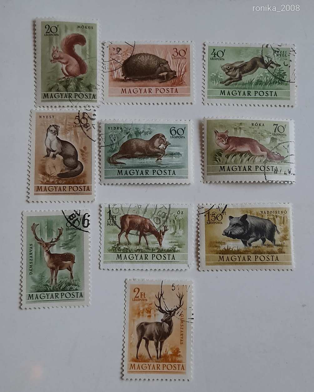 1953 Erdei állatok pecsetelt teljes sor
