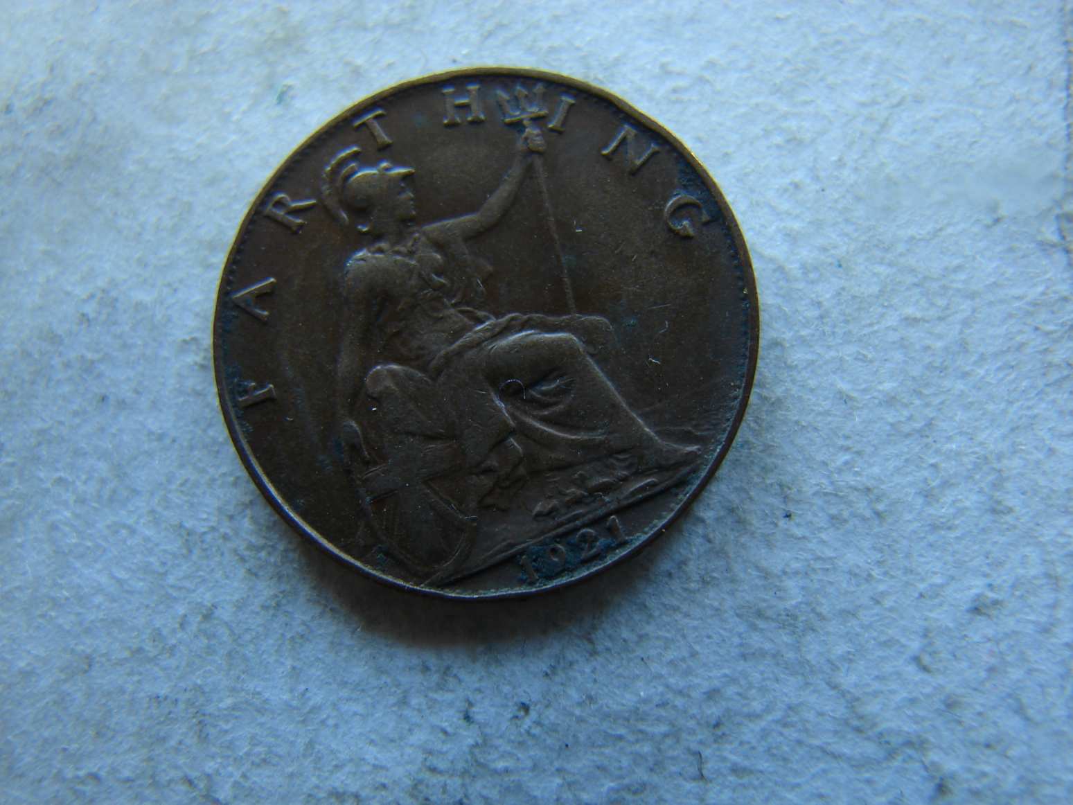 ANGOL 1 FARTHING, 1921. 1 DB.