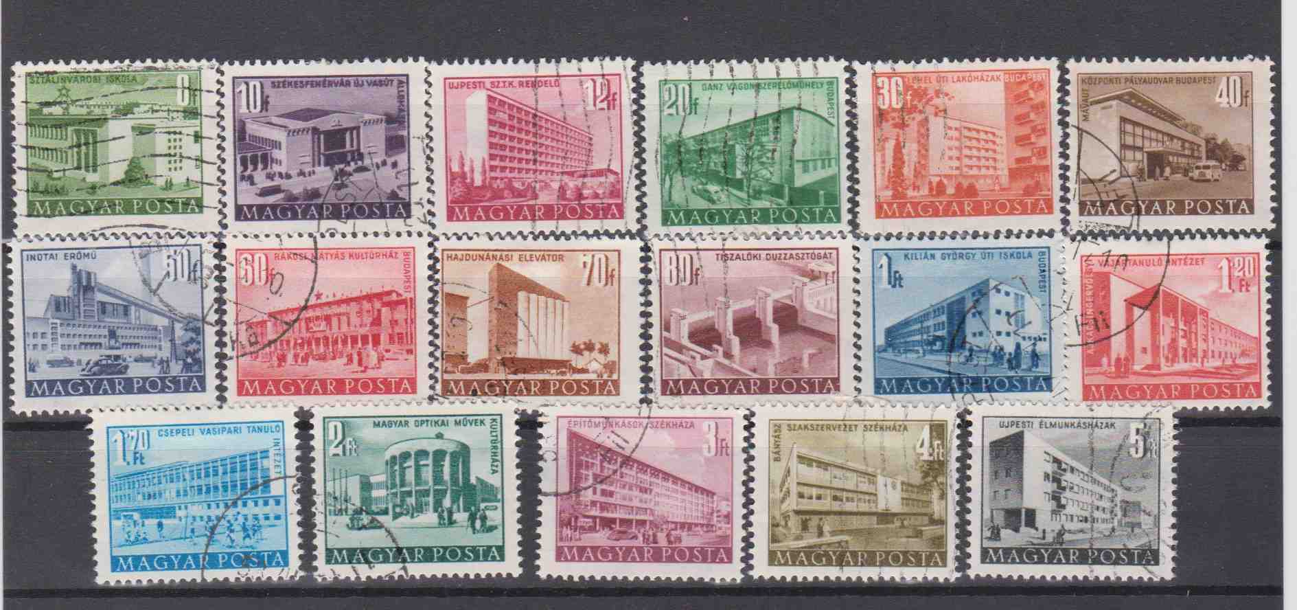Magyarország 1951 Épületek (I.) sor  bélyegzett