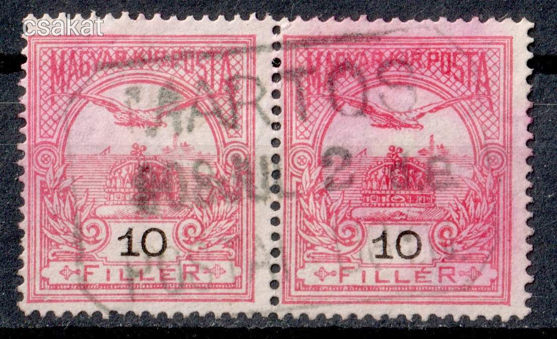 1906 turul MARTOS postai ügynökség bélyegzés Felvidék Slovakia MPPFB PÜ10 / 200p (d34)