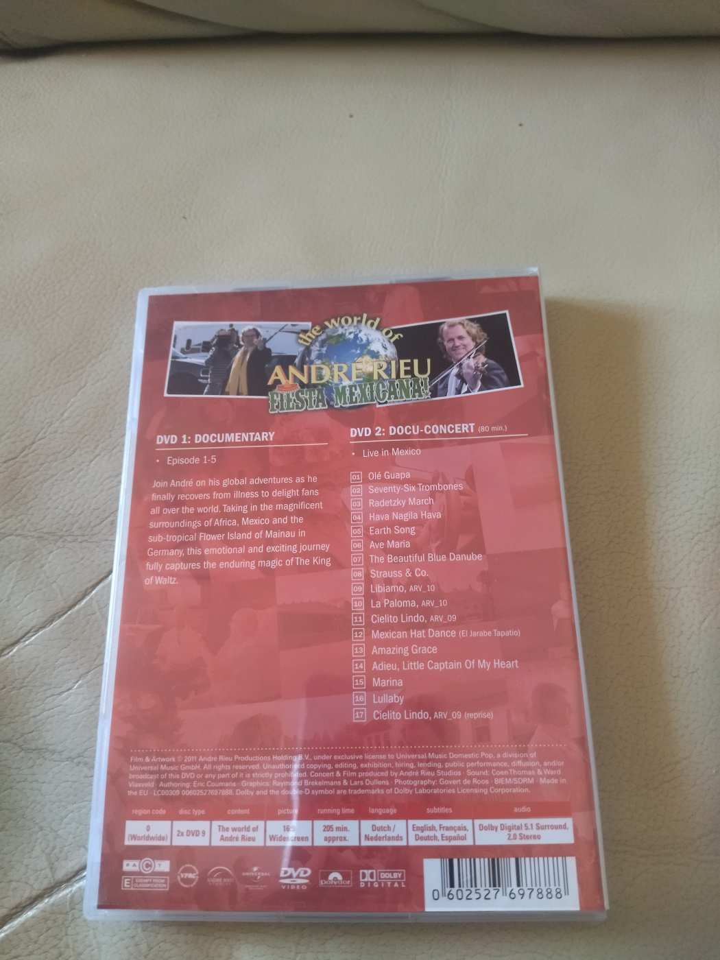 André Rieu Fiesta Mexikana dupla dvd booklettel