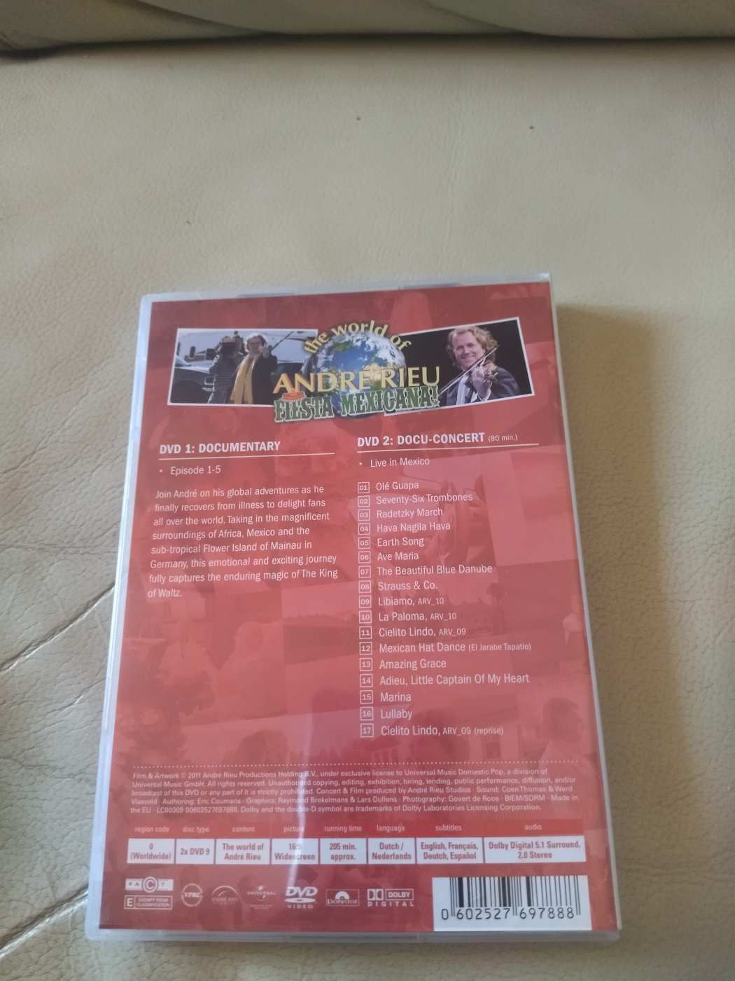 André Rieu Fiesta Mexikana dupla dvd booklettel