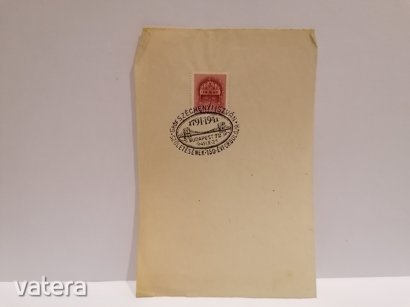 1941 Gróf Széchenyi István első napi bélyegzés (K3)