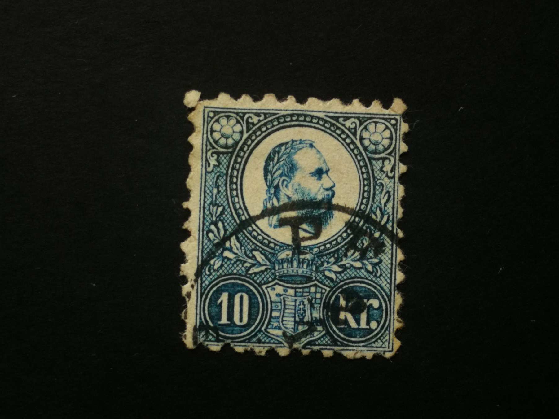 Magyarország 1871 Réznyomat 10 Kr. Pe(st) saroktörés L