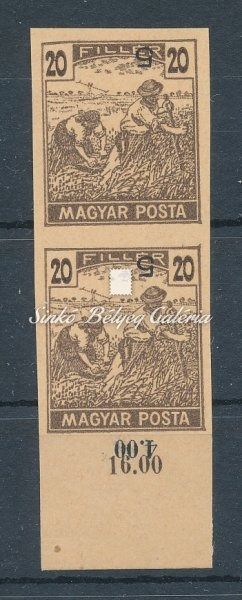 1919. Magyar Posta 20f pár - próbanyomat