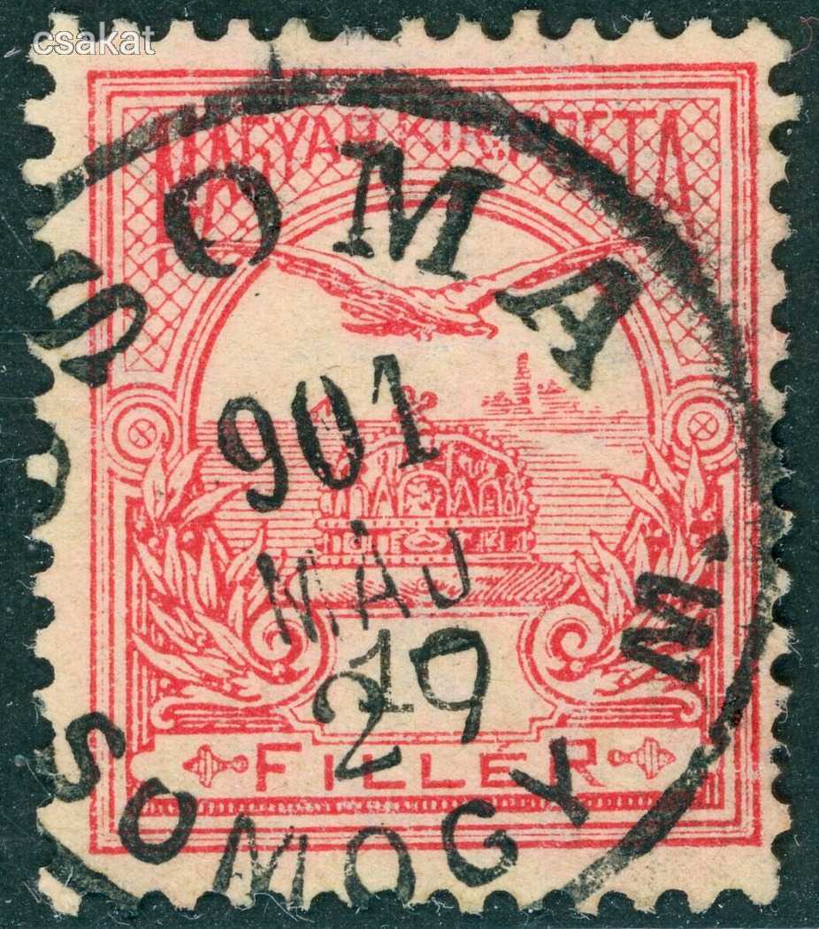 1900 turul CSOMA / SOMOGY M. bélyegzés Gudlin E3.62 / 80p (d83)