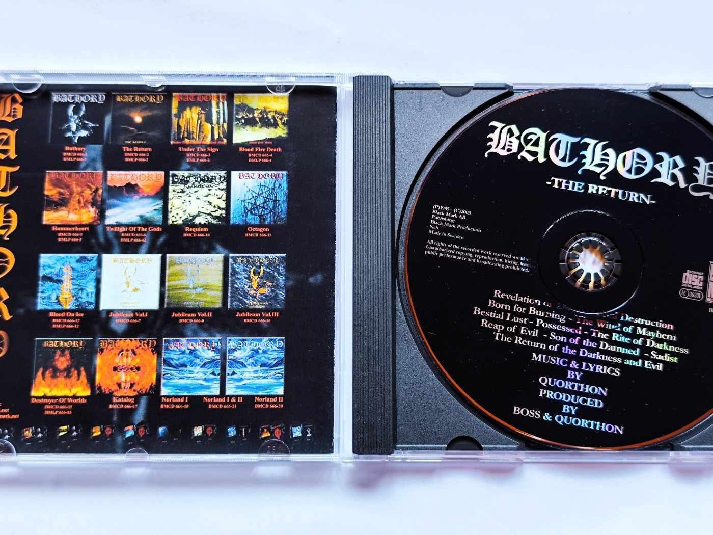 Bathory  -  The  Return......   CD     Black  Metal