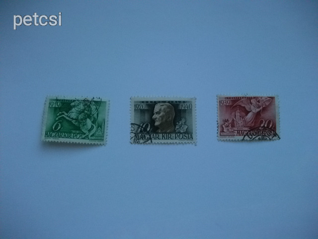 Magyar bélyeg / bélyegsor kormányzói 20 éves évforduló 1940 5.