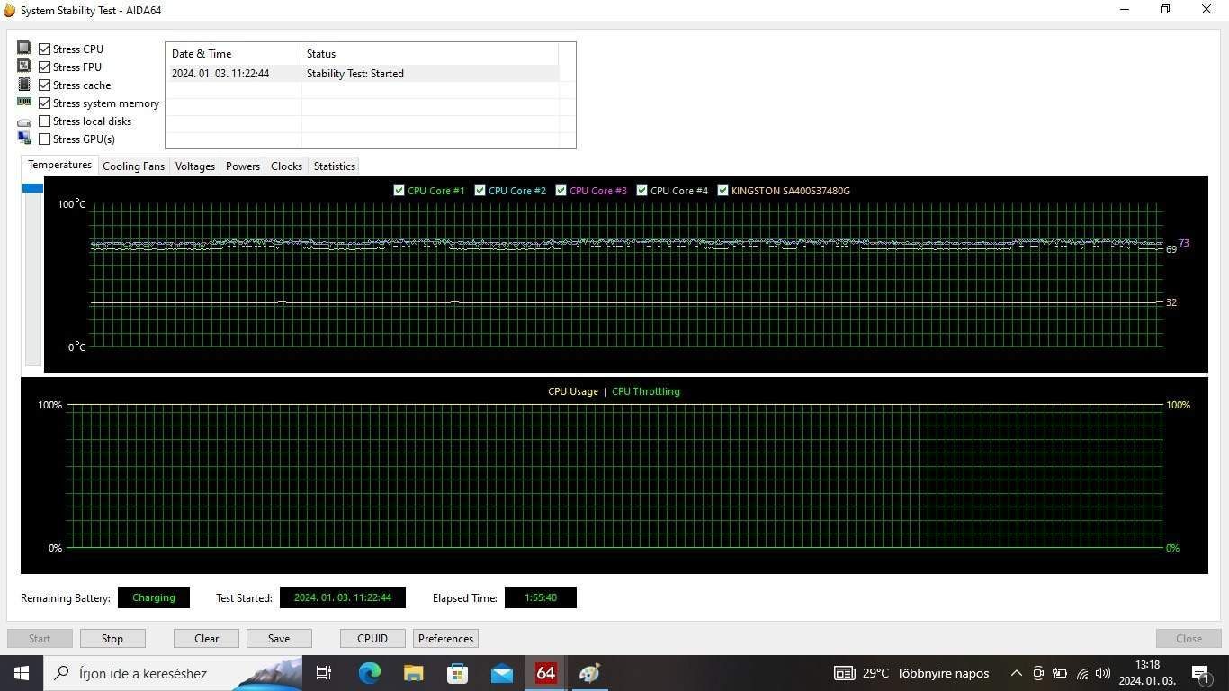 Asus E402S notebook CPU hűtés, ventilátor, fan (213.)