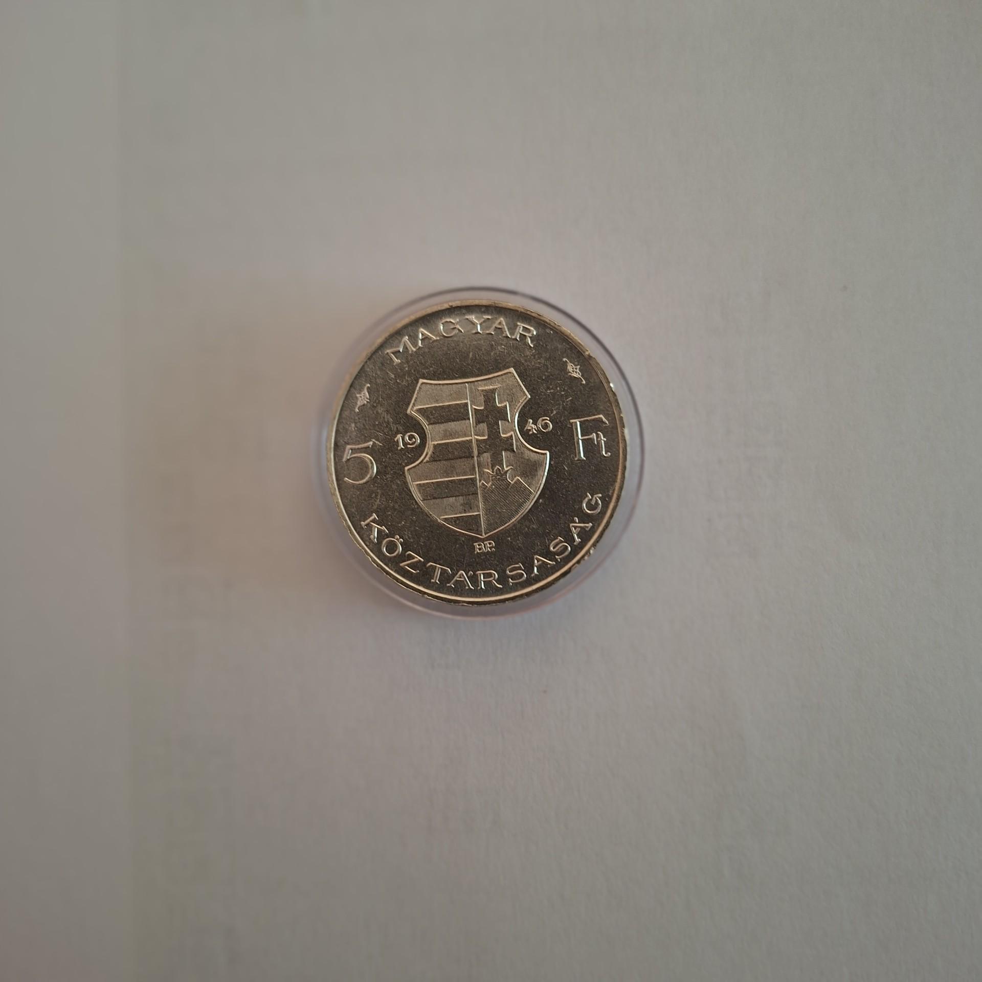 KOSSUTH 5 FORINT 1946 EZÜST.