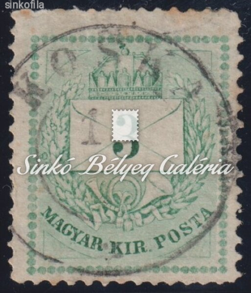 1881. Színesszámú krajcáros 3kr, KOŠKA