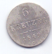 6 kreuzer 1849 C