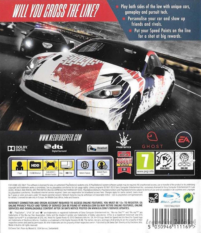 Need for Speed - Rivals Ps3 játék