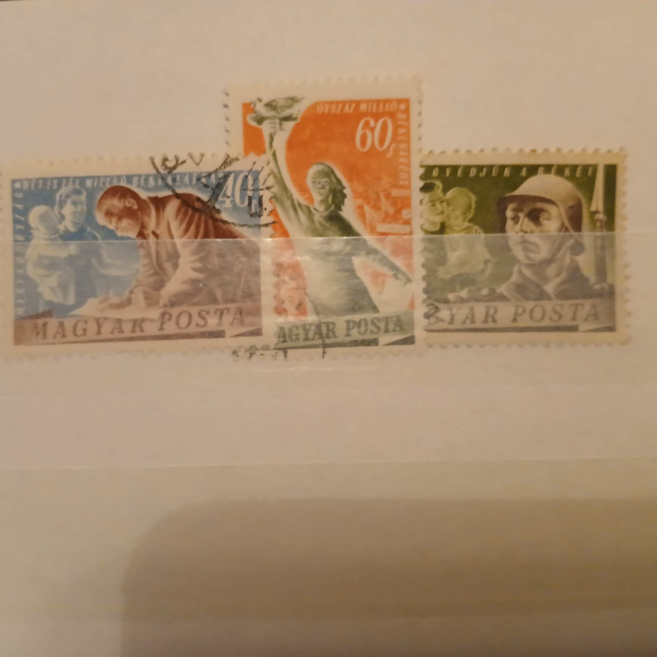 1950.Béke 3.bélyegzett,kat:2000 ft.