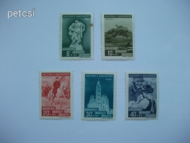 Magyar bélyeg / bélyegsor magyar a magyarért 1939