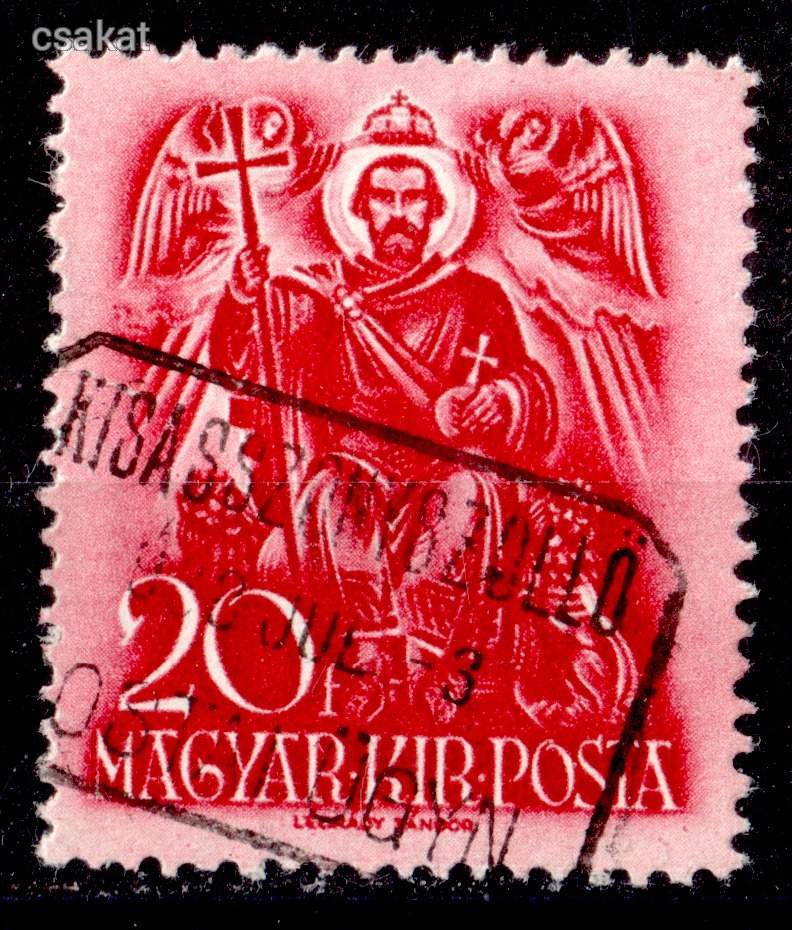 1938 Szent István 20f KISASSZONYSZÖLLŐ postaügynökség bélyegzés MPPFB PU20 50 pont (C64)