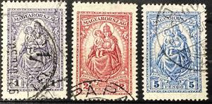 1926 KESKENY MADONNA MAGYAR BÉLYEG SOR BÉLYEGZETT MBK:2.000FT.-