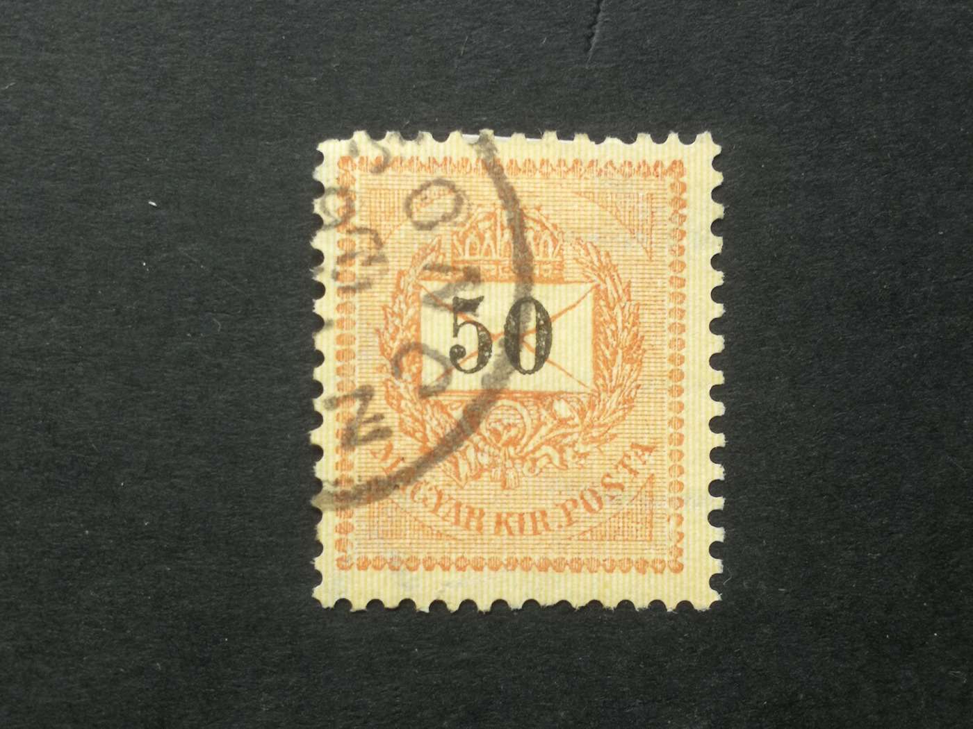 Magyarország 1889 Feketeszámú krajcáros, 50 kr. (Lo)soncz E 12:11 1/2 A