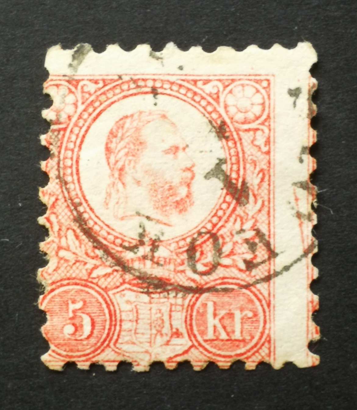 Magyarország 1871 Réznyomat 5 Kr SIÓFOK Gudlin 100 elfogazva H