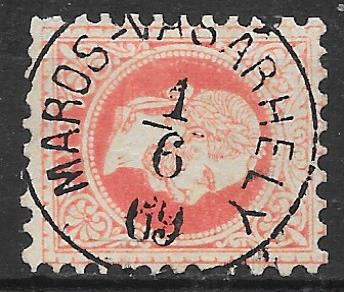 1867. 5 kr bélyeg MAROS-VÁSÁRHELY 69/6/1 BÉLYEGZÉSSEL