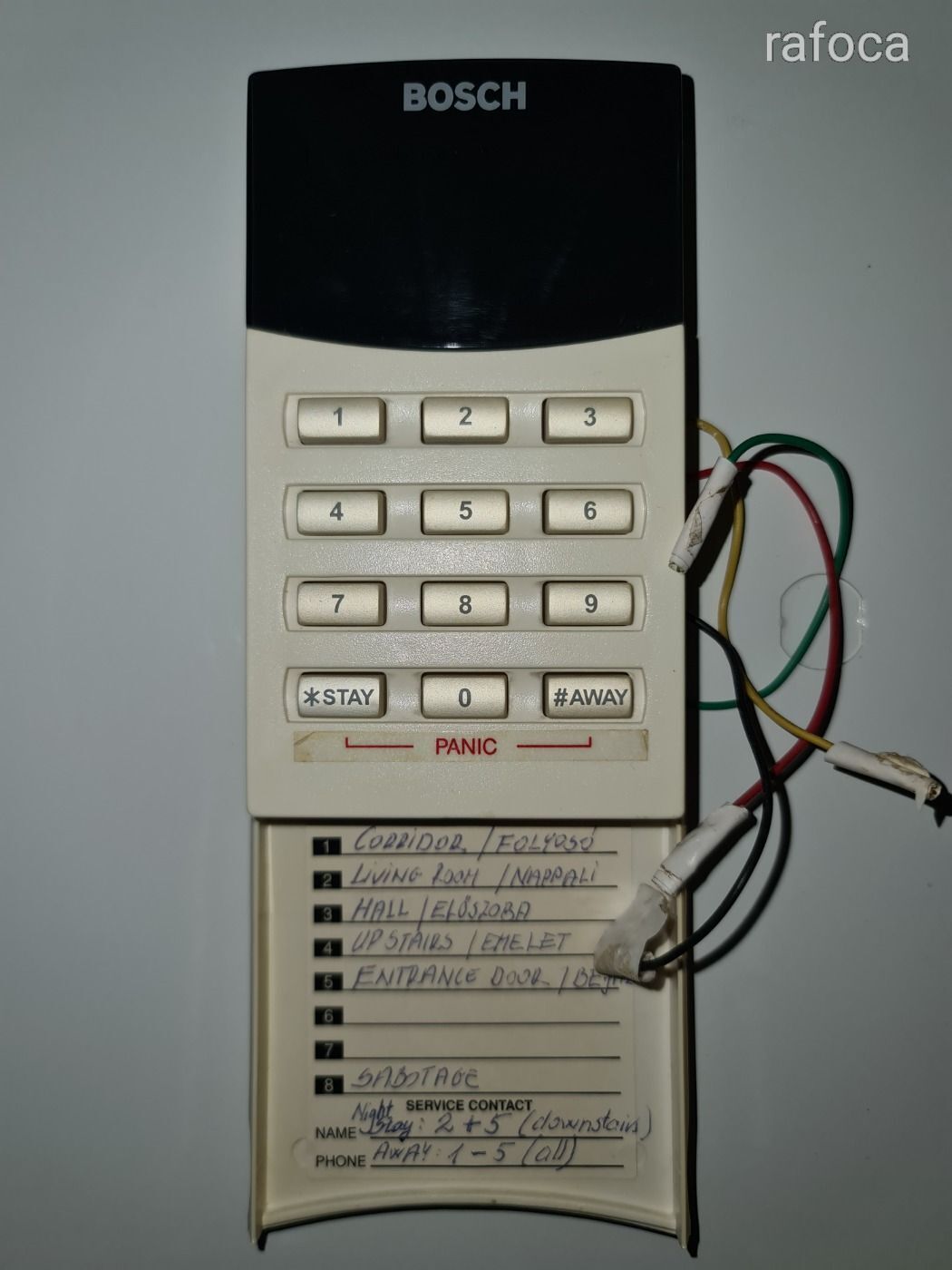 Bosch CP508W kezelő