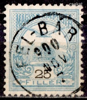 1900 turul FEL-BÁR bélyegzés Felbár Felvidék Slovakia Gudlin E3.20 / 60 pont (c11)